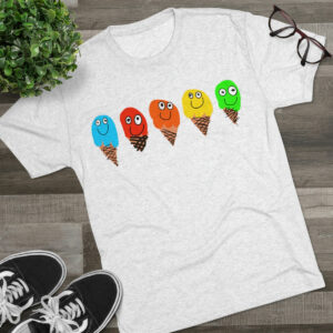 Unisex Ice-cream Tri-Blend Crew Tee