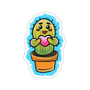 The Cactus Who Loves Everyone <3 Kiss-Cut Stickers